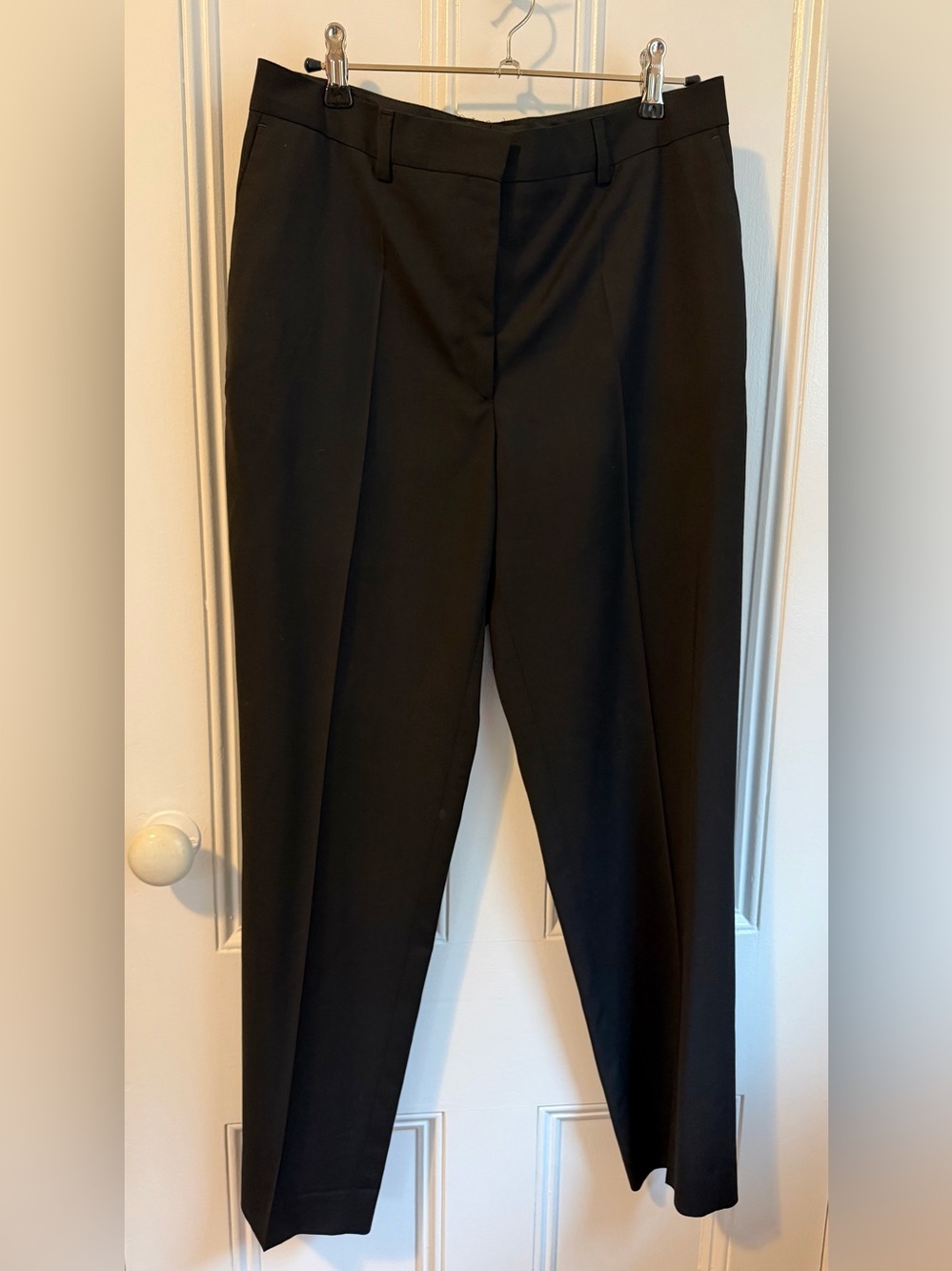 Filippa K Emma Cropped Cool Wool Trouser - Black (Size EU 40)